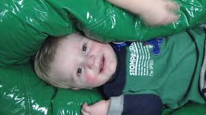 Aidan's bean bag ride.