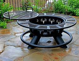 Outdoor 32 metal firepit backyard patio garden square stove fire pit with cover. Murdoch S Bighorn Deer Head Fire Pit