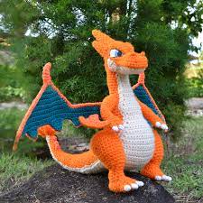 Crocheted dragon eating ice cream: Dragons Archives Knitting Bee 3 Free Knitting Patterns