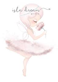 Crysta The Ballerina Fairy Art Print Prints Baby Shower Themes New Baby Products