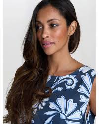 Gina Bacconi Women's Blue Rory Tent Dress casual dresses