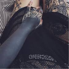 Robust charcoal ink is used to create these intrepid masterpieces for the valiant man who is willing to endure the sitting. Tattoo Uploaded By Minerva Black Arm Tattoo On A Girl By Unknown Artist Tattooedgirls Black Blackwork Allblack Sleeve Blackout 263424 Tattoodo
