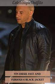 Fast And Furious 6 Vin Diesel Black Leather Jacket Movie Fast And Furious Black Leather Jacket Fast And Furious