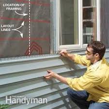 Snap a level chalk line for the first starter strip at the base of the wall, no less than 8 inches above ground level, after determining the lowest corner of the house. How To Install Vinyl Siding Diy Family Handyman