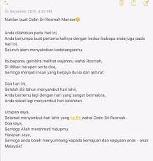 Insyaallah saya akan lakukannya sedikit masa nanti. Rosmah64tahun Hashtag On Twitter