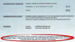 Don T Pay Phony Scam Invoices For Website Listing Services
