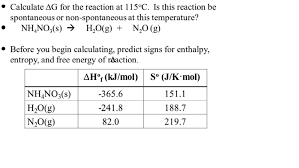 In a wide range of situations, we will see that understanding ∆g, ∆h and ∆s can help us understand where an equilibrium lies and often allow us to control whether the reactants. Solved Calculate Delta G For The Reaction At 115 Degree C Chegg Com