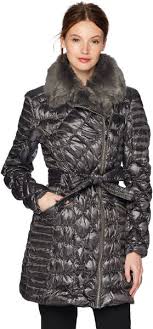 Via Spiga Womens Diamond Quilted Down Coat With
