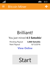 When block is found, the reward is distributed among all workers proportionally to how much shares each of them has found. Bitcoin Miner Screenshot Windows 10 Mobile Windows 10 Operating System Bitcoin Miner