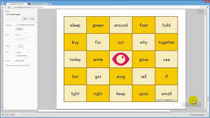Bingo Card Creator Sight Words Teach Your Child To Read