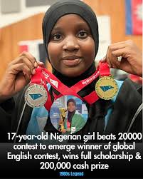 Nafisa Abdullah Aminu, a 17-year-old Nigerian student from Yobe State, won  the 2025 TeenEagle Global Finals, an international English competition held  in London. She emerged as the world's best in English language