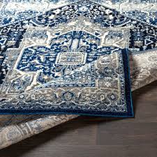 Open textiles & bedding dropdown. Traditional Navy Blue Gray White Area Rug Modern Rugs And Decor