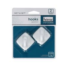 علاقة ملابس لصق بلاستك مربع 2 حبة ابيض Homz العلامات التجارية Saco Store