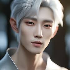 Elf guy, silver hair, porcelain skin…" — image created in Shedevrum