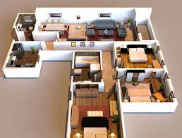 3d Interior Flat Design 3d Model Simple House Design Small House Design Simple House Plans