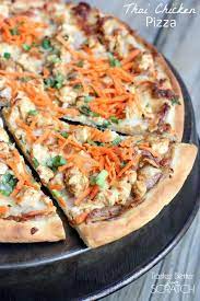 Thai Chicken Pizza Recipe Chicken Pizza Recipes Thai Chicken Pizza Chicken Pizza
