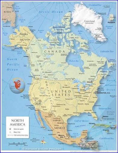 General Map of North America - Nations Online Project