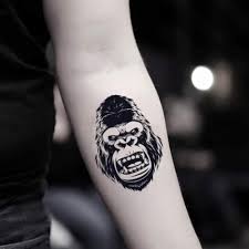 Gorilla Temporary Fake Tattoo Sticker (Set of 2) - ohmytat.com :  Amazon.co.uk: Beauty