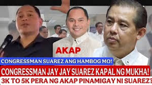 CONGRESSMAN DAVID JAY JAY SUAREZ NG QUEZON PROVINCE PERA NG AKAP PINAMIGAY  SA RALLY!