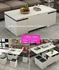 This coffee table's understated design and neutral brown finish make it a perfect fit in most styles and color schemes. Multifunctional Folding Lift Coffee Table Dining Table Cover China Folding Lift Table Coffee Table Coffee Table With 4 Chairs Made In China Com