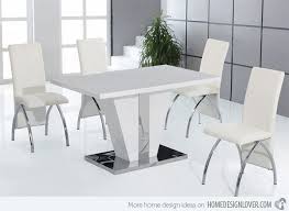 Refreshingly Neat 15 White Dining Sets Home Design Lover White Dining Table 4 Seater Dining Table Leather Dining Room