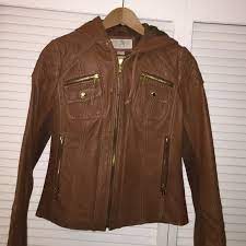Michael Kors Leather Hooded Jacket Leather Jacket With Hood Michael Kors Jackets