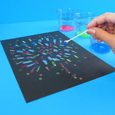 2歳児向け 綿棒スタンプで花火を描こう 手作り おもちゃ 子ども 花火 子供向けアート