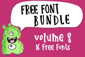 Unlimited the best free hand picked fonts. Free Font Bundle Vol 8 Bundle Creative Fabrica