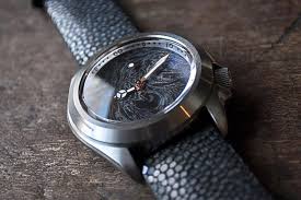 Custom Seiko Skx007 Mod Singularity By Nick Harris Mokume Dial Mercedes Hands Ray Strap Usa Seiko Montre Personnalisee Montre