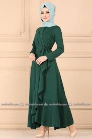 Moda Selvim Pile Detay Kemerli Elbise 4041 5ef311 Zumrut Model Baju Wanita Pakaian Wanita Model Pakaian Wanita