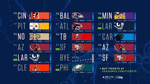 The official source of the latest seahawks regular season and preseason schedule Seattle Seahawks 2019 Schedule Announced Includes Five Prime Time Games