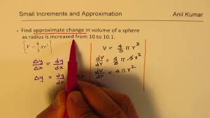 Small Increments And Approximations Concepts With 4 Examples Igcse Ib Maths Youtube