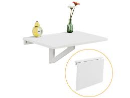 Table de cuisine alkor de conforama pour 6 personnes. Table Murale Rabattable En Bois Table De Cuisine Table Enfant L60 P40cm Blanc Fwt03 W Sobuy Vente De Table Conforama