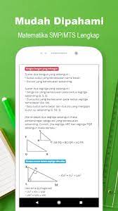 Ringkasan materi matematika smp ini mencakup materi dari kelas vii, viii, dan ix. Updated Rumus Matematika Smp Mts Kelas 7 8 9 Smart Materi Android App Download 2021