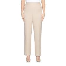 Alfred Dunner Almond Womens Pull On Pants Stretch