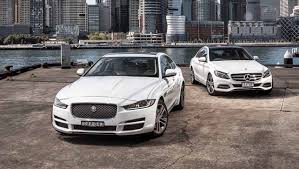 Jaguar XE Prestige vs Mercedes-Benz C200 2015 review | CarsGuide