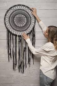 Large Dream Catcher Wall Hanging Black Christmas Gift Boho Wall Backdrop Home Decor Macrame Dreamcatcher Nursery Dream Catcher Boho Decor
