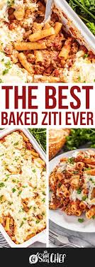 Best Baked Ziti Ever Recipe In 2020 Baked Ziti Homemade Meat Sauce Pasta Dishes