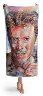 Mick Jagger Portrait Beach Towels for Sale
