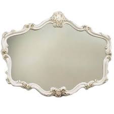 Kohros large antique wall mirror ornate glass framed venetian decor mirror bedroom,bathroom, living room (31.5 cricle). White Antique French Style Ornate Mirror Mirror Homesdirect365