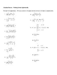 For each graph, determine where the function is discontinuous. Calculus Limits Worksheet With Answers Worksheet List