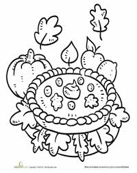 Color The Whole Pumpkin Pie Worksheet Education Com Fall Coloring Pages Coloring Pages Food Coloring Pages