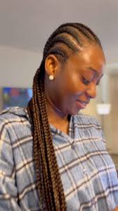 Pretty feed-in cornrows