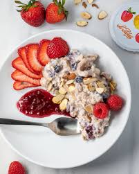 Overnight Bircher Muesli Off Script Recipe In 2020 Muesli Ingredients Breakfast Pastries Muesli