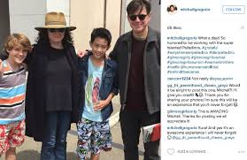 Hunter Wenzel, Amy Sherman Palladino, Mitchell Gregorio, and Daniel  Palladino