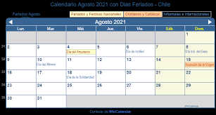 Autor de la entrada por emdr chile; Calendario Agosto 2021 Para Imprimir Chile
