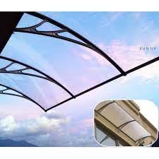 Canofix awning uses polycarbonate panels with uv protection film to ensure safe shade from the sun. Intbuying 30 40 Polycarbonate Pc Awning Uv Protected Patio Canopy For Window Door Walmart Canada