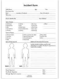 Incident Report Form Medical And Incident Pads Daycare Forms Incident Report Form Starting A Daycare