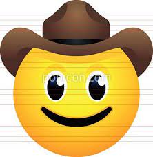 Cowboy Hat Face Emoji Happy Face Symbol Emoji Creative Drawing