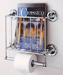 These paper holders are available in various finishes and have. Metal Bathroom Magazine Holder Chrome Idesign Classico Toilet Paper Holder With Magazine Rack Home Kitchen Laundry Storage Organisation